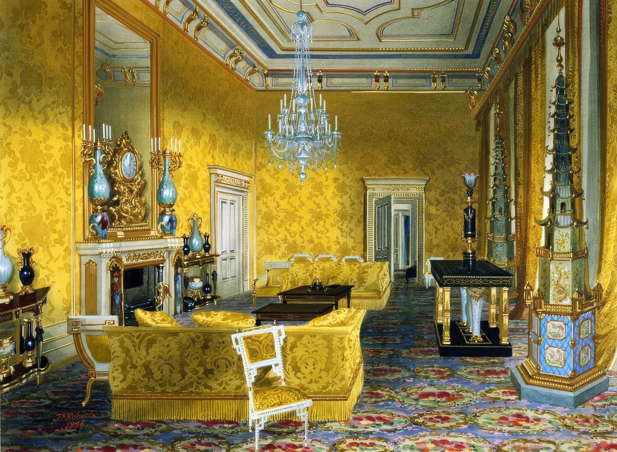 Желт гостин в Букингемском дворце 1 Желт гостин в Букингемском дворце 1